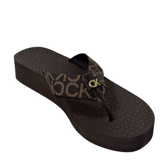 Calvin Klein Meena Platform Thong Sandals Women’s Casual Slide Flip Flops Sz/11 - Picture 2 of 10